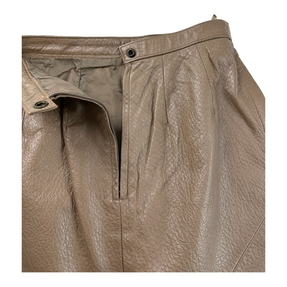 Vintage Wilsons Leather Women's A Line Genuine Leather Skirt Tan Size 10/Medium - Picture 4 of 9